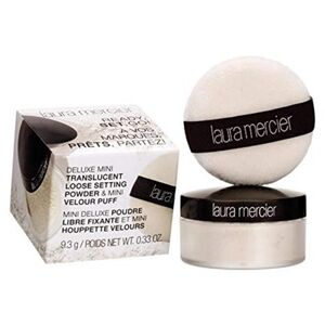 Laura Mercier Delux Mini Translucent Loose Setting Powder & Velour Puff New